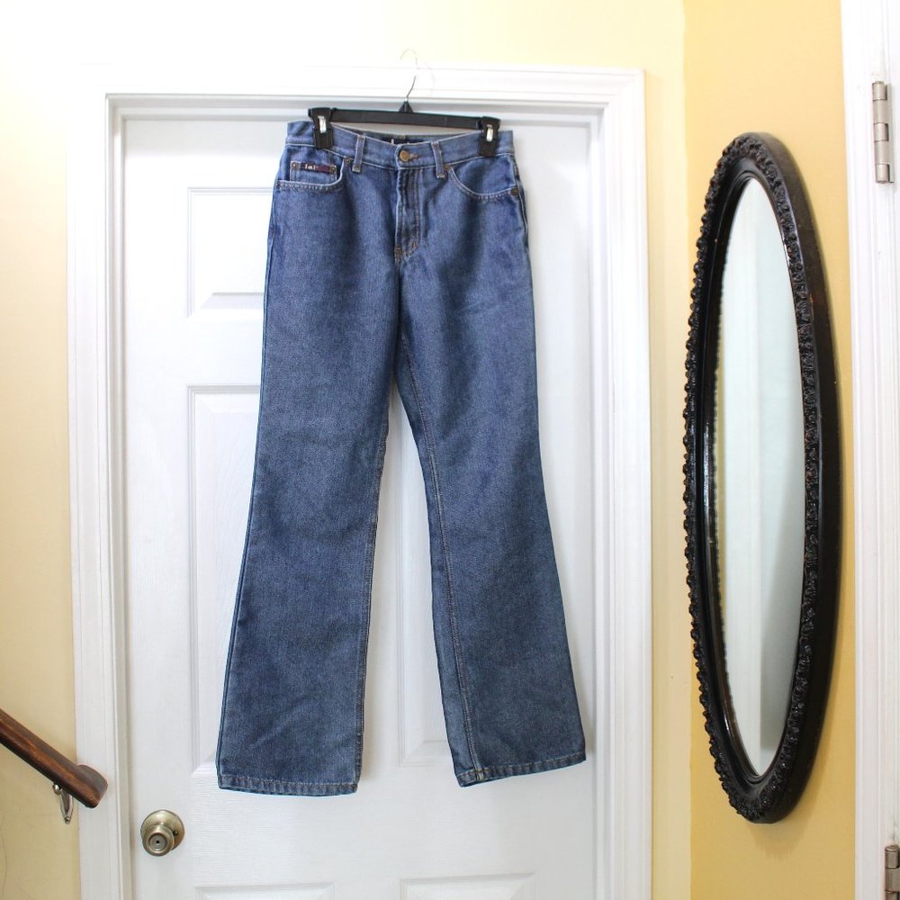 l.e.i. Shiny Flare Jeans Size 5 Vintage